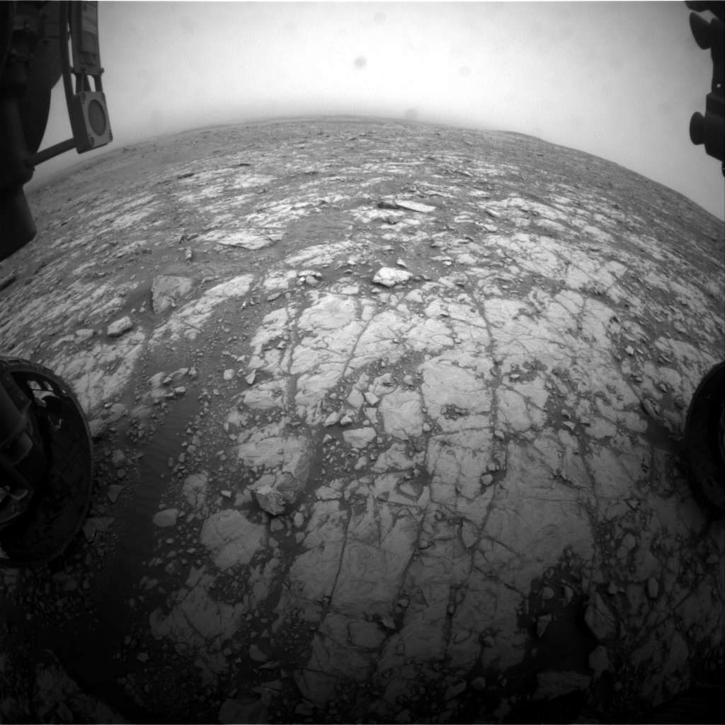 Nasa's Mars rover Curiosity acquired this image using its Front Hazard Avoidance Camera (Front Hazcam) on Sol 2110, at drive 2876, site number 71