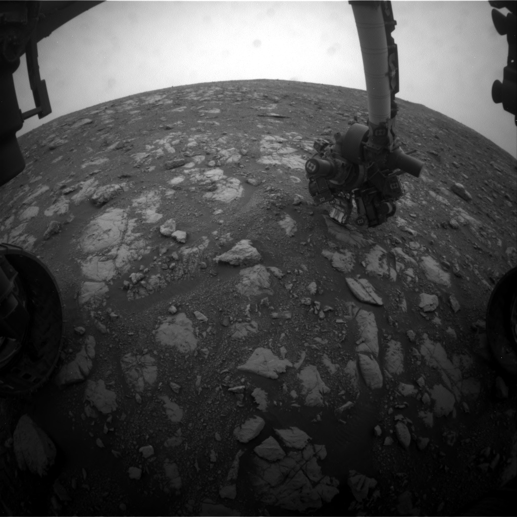 Nasa's Mars rover Curiosity acquired this image using its Front Hazard Avoidance Camera (Front Hazcam) on Sol 2117, at drive 0, site number 72