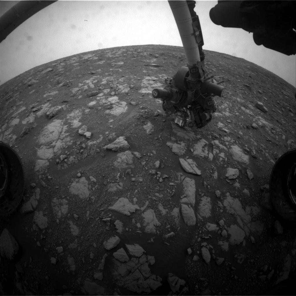 Nasa's Mars rover Curiosity acquired this image using its Front Hazard Avoidance Camera (Front Hazcam) on Sol 2117, at drive 0, site number 72