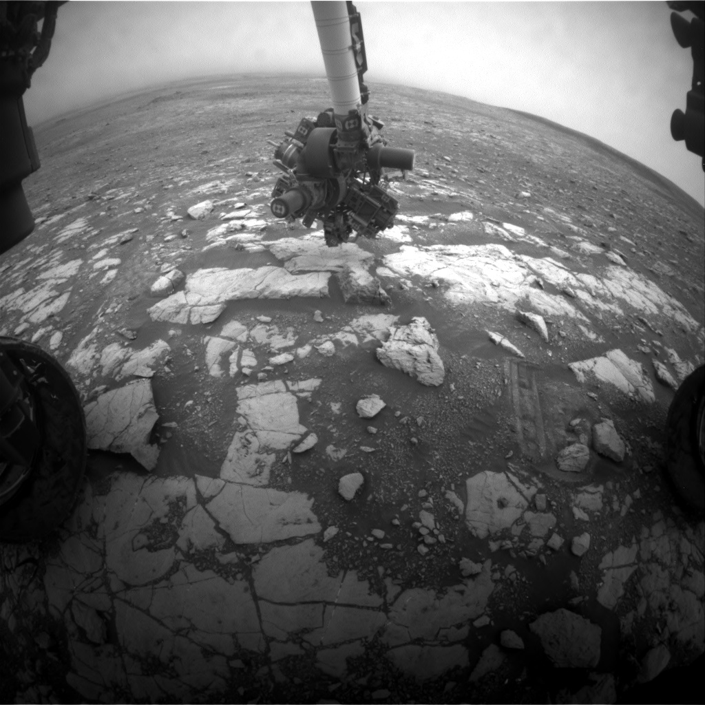 Nasa's Mars rover Curiosity acquired this image using its Front Hazard Avoidance Camera (Front Hazcam) on Sol 2120, at drive 202, site number 72
