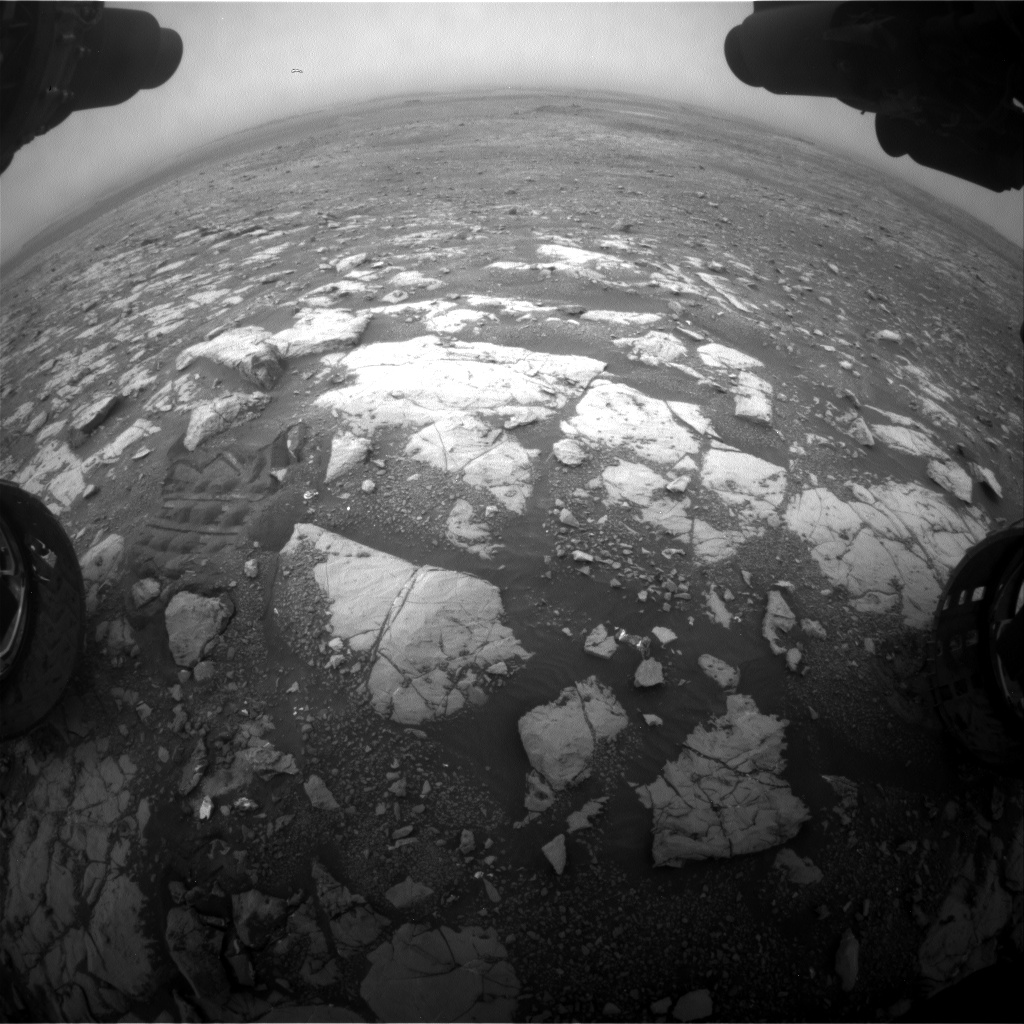 Nasa's Mars rover Curiosity acquired this image using its Front Hazard Avoidance Camera (Front Hazcam) on Sol 2120, at drive 386, site number 72