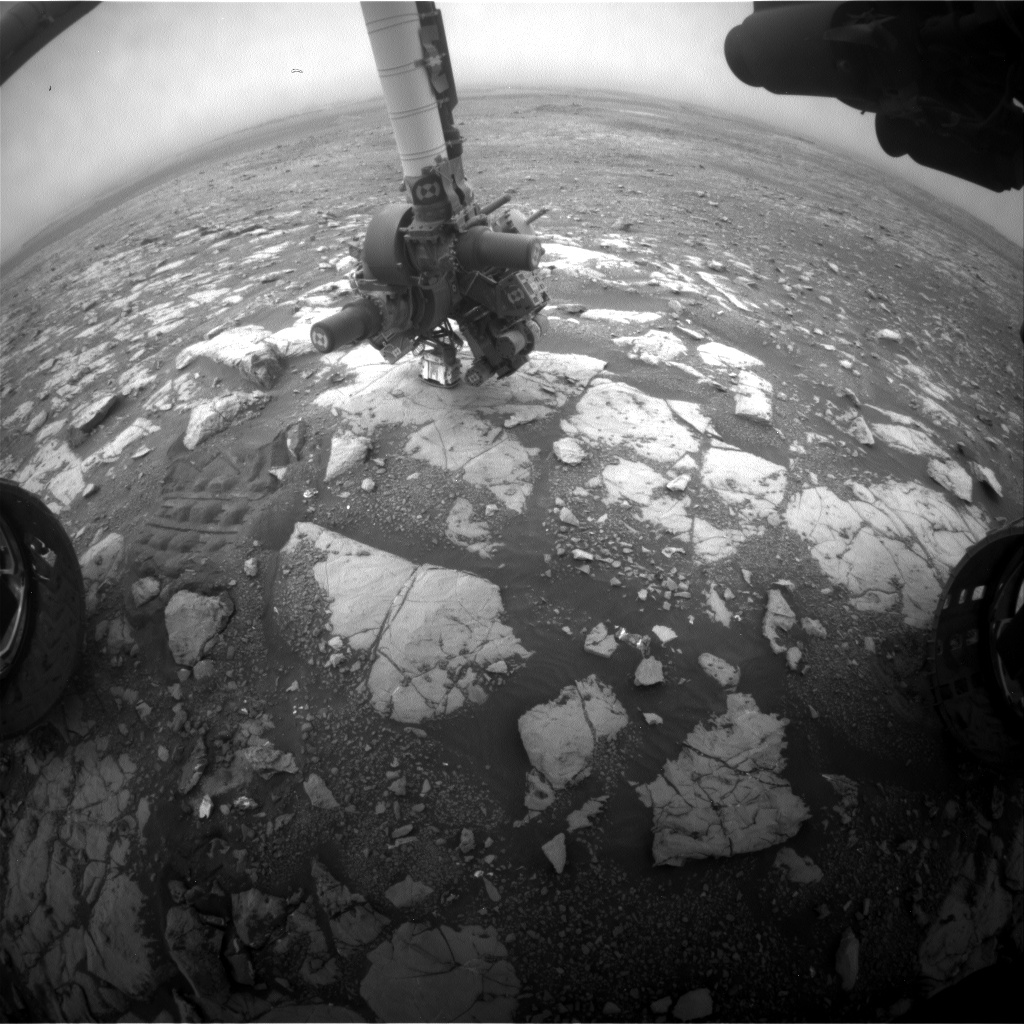 Nasa's Mars rover Curiosity acquired this image using its Front Hazard Avoidance Camera (Front Hazcam) on Sol 2121, at drive 386, site number 72