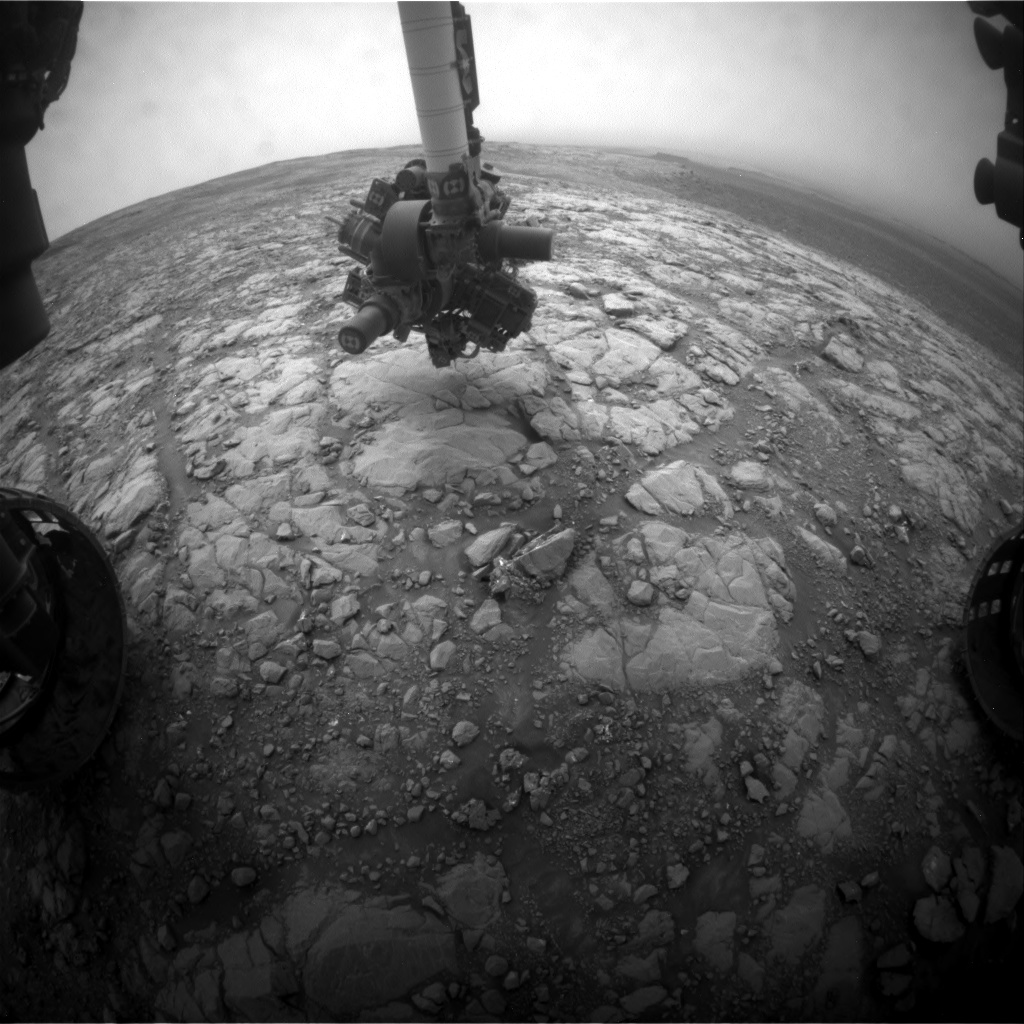 Nasa's Mars rover Curiosity acquired this image using its Front Hazard Avoidance Camera (Front Hazcam) on Sol 2127, at drive 920, site number 72