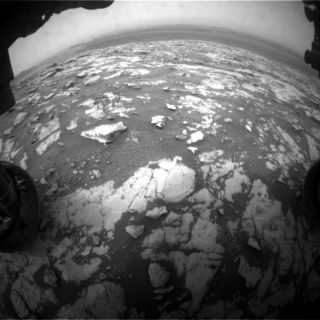 Nasa's Mars rover Curiosity acquired this image using its Front Hazard Avoidance Camera (Front Hazcam) on Sol 2130, at drive 1286, site number 72