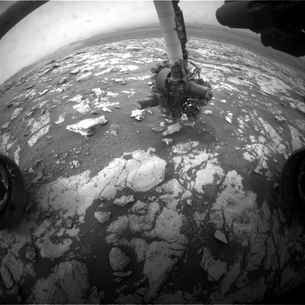 Nasa's Mars rover Curiosity acquired this image using its Front Hazard Avoidance Camera (Front Hazcam) on Sol 2131, at drive 1286, site number 72