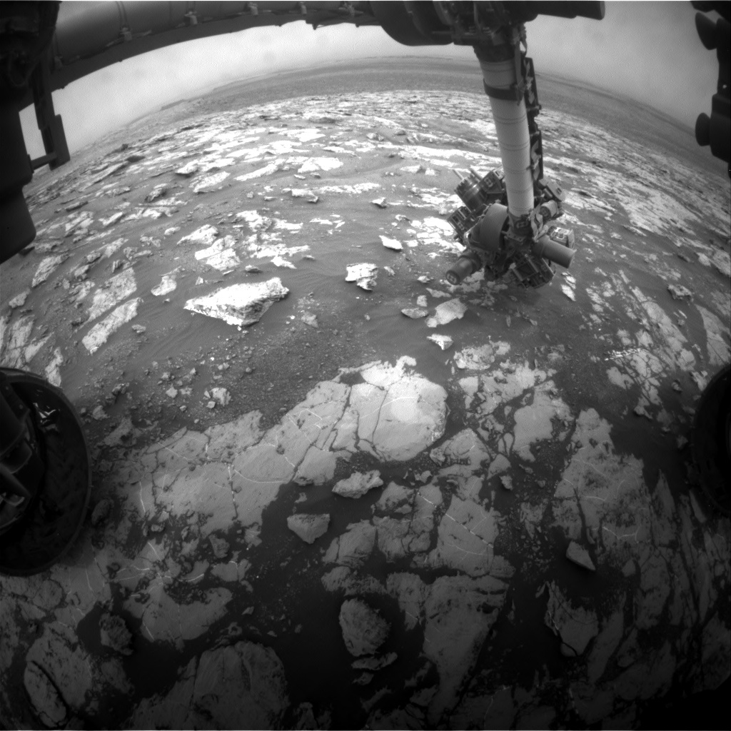 Nasa's Mars rover Curiosity acquired this image using its Front Hazard Avoidance Camera (Front Hazcam) on Sol 2132, at drive 1286, site number 72