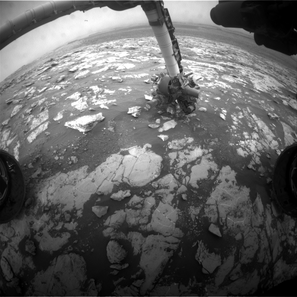 Nasa's Mars rover Curiosity acquired this image using its Front Hazard Avoidance Camera (Front Hazcam) on Sol 2132, at drive 1286, site number 72