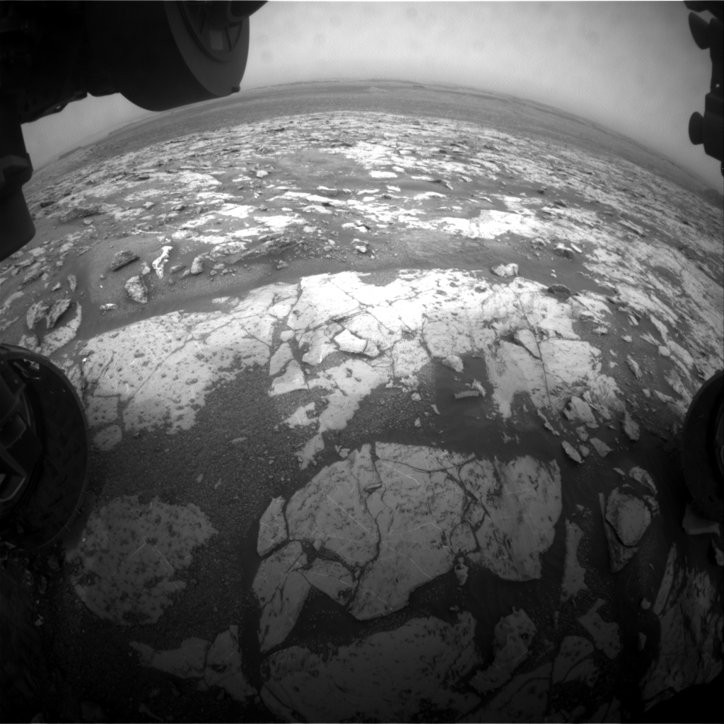 Nasa's Mars rover Curiosity acquired this image using its Front Hazard Avoidance Camera (Front Hazcam) on Sol 2133, at drive 1316, site number 72