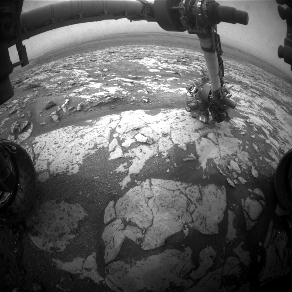 Nasa's Mars rover Curiosity acquired this image using its Front Hazard Avoidance Camera (Front Hazcam) on Sol 2134, at drive 1316, site number 72