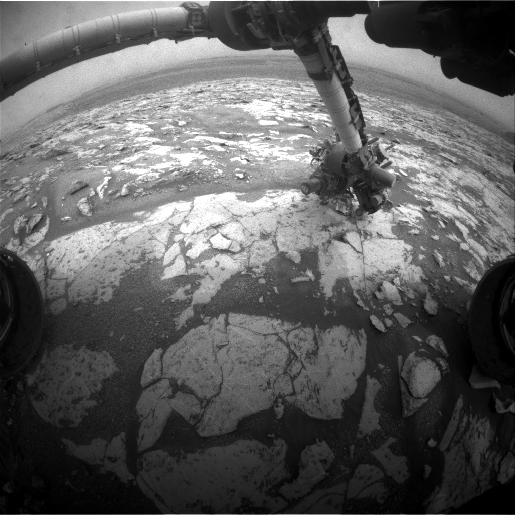 Nasa's Mars rover Curiosity acquired this image using its Front Hazard Avoidance Camera (Front Hazcam) on Sol 2135, at drive 1316, site number 72