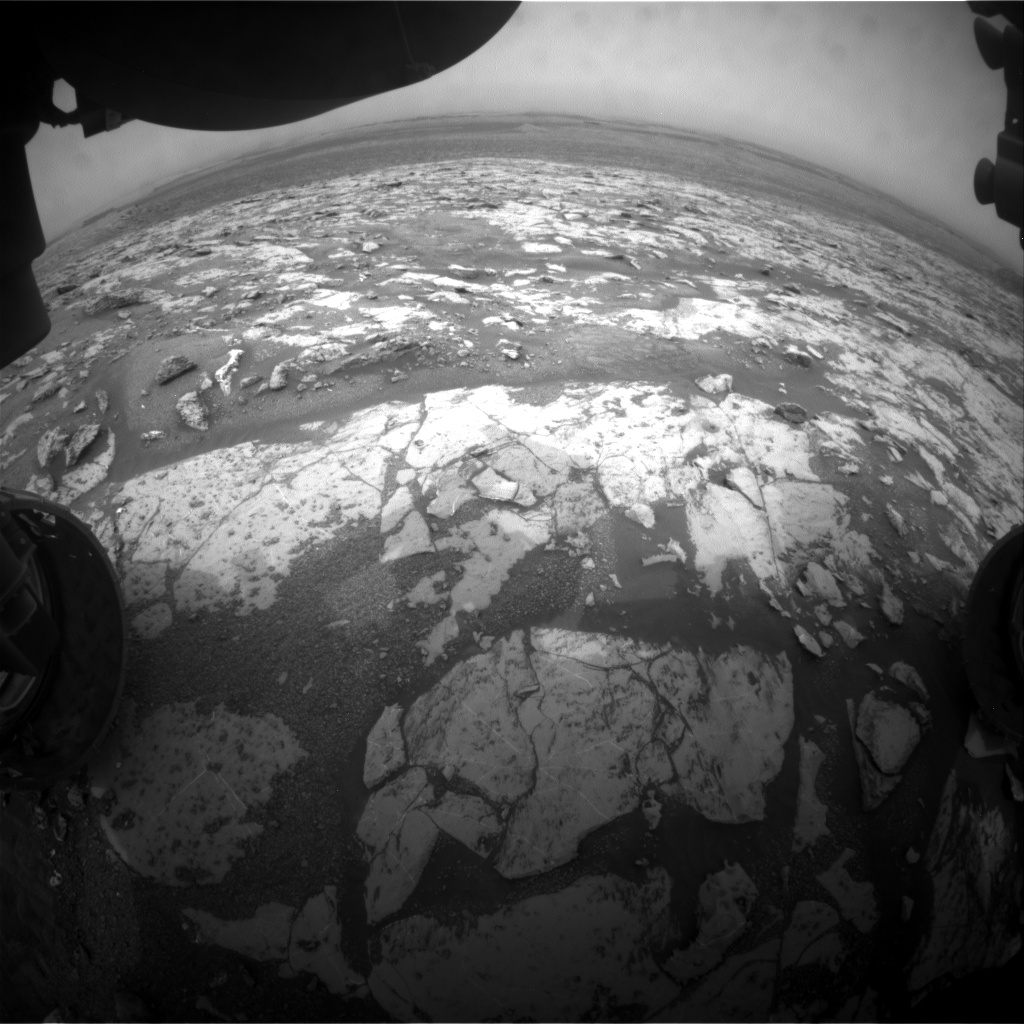 Nasa's Mars rover Curiosity acquired this image using its Front Hazard Avoidance Camera (Front Hazcam) on Sol 2142, at drive 1316, site number 72
