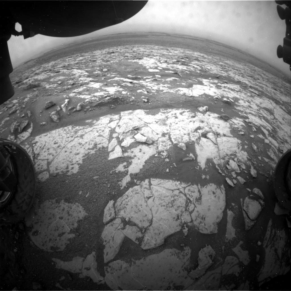 Nasa's Mars rover Curiosity acquired this image using its Front Hazard Avoidance Camera (Front Hazcam) on Sol 2150, at drive 1316, site number 72