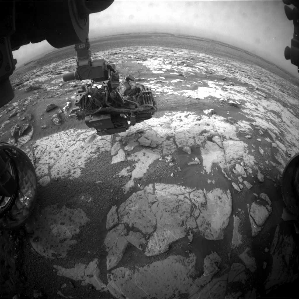 Nasa's Mars rover Curiosity acquired this image using its Front Hazard Avoidance Camera (Front Hazcam) on Sol 2152, at drive 1316, site number 72