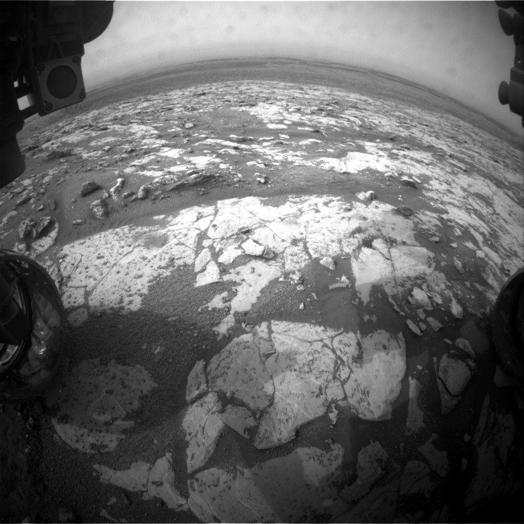 Nasa's Mars rover Curiosity acquired this image using its Front Hazard Avoidance Camera (Front Hazcam) on Sol 2155, at drive 1316, site number 72