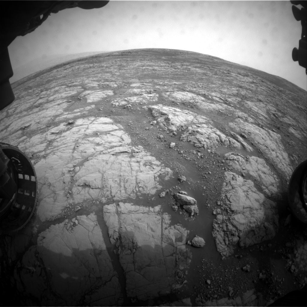 Nasa's Mars rover Curiosity acquired this image using its Front Hazard Avoidance Camera (Front Hazcam) on Sol 2156, at drive 1616, site number 72