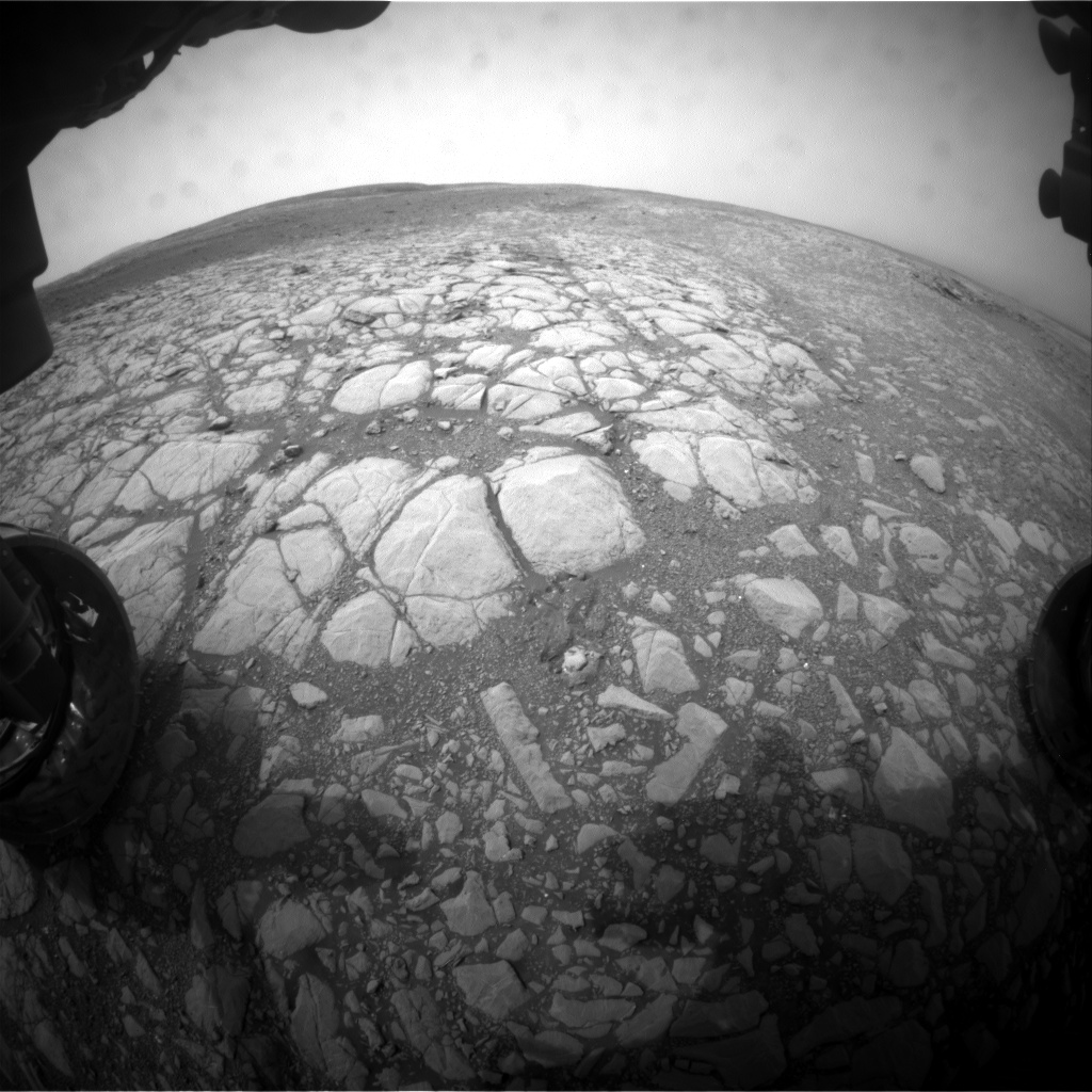 Nasa's Mars rover Curiosity acquired this image using its Front Hazard Avoidance Camera (Front Hazcam) on Sol 2158, at drive 1980, site number 72