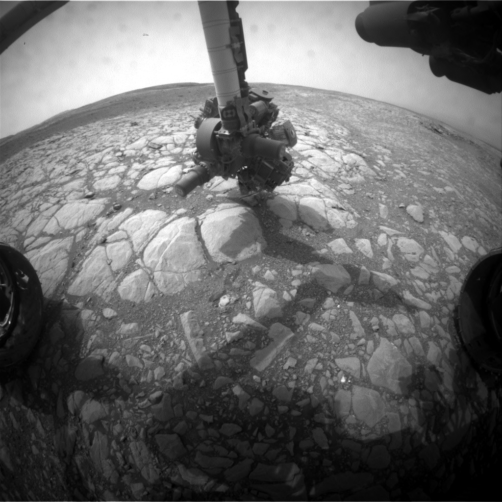 Nasa's Mars rover Curiosity acquired this image using its Front Hazard Avoidance Camera (Front Hazcam) on Sol 2161, at drive 1980, site number 72