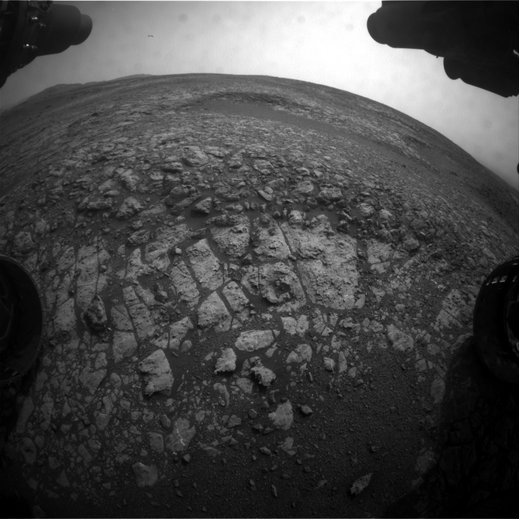 Nasa's Mars rover Curiosity acquired this image using its Front Hazard Avoidance Camera (Front Hazcam) on Sol 2163, at drive 2410, site number 72