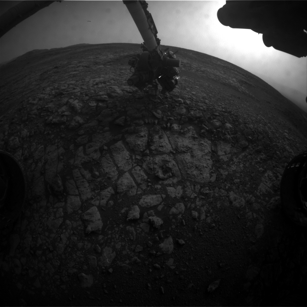 Nasa's Mars rover Curiosity acquired this image using its Front Hazard Avoidance Camera (Front Hazcam) on Sol 2165, at drive 2410, site number 72