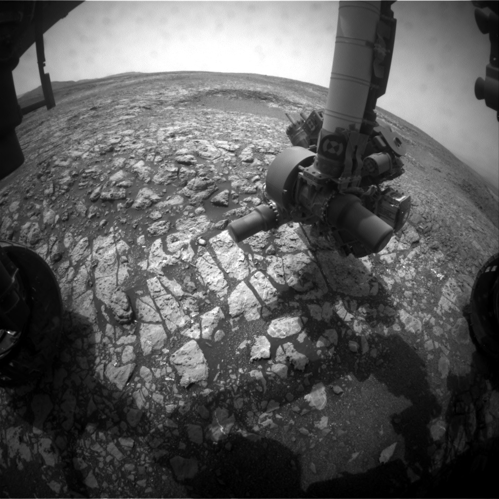 Nasa's Mars rover Curiosity acquired this image using its Front Hazard Avoidance Camera (Front Hazcam) on Sol 2166, at drive 2410, site number 72