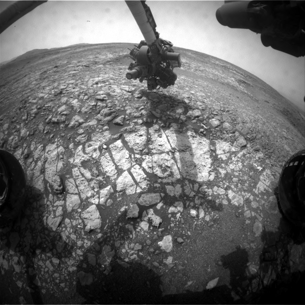 Nasa's Mars rover Curiosity acquired this image using its Front Hazard Avoidance Camera (Front Hazcam) on Sol 2166, at drive 2410, site number 72