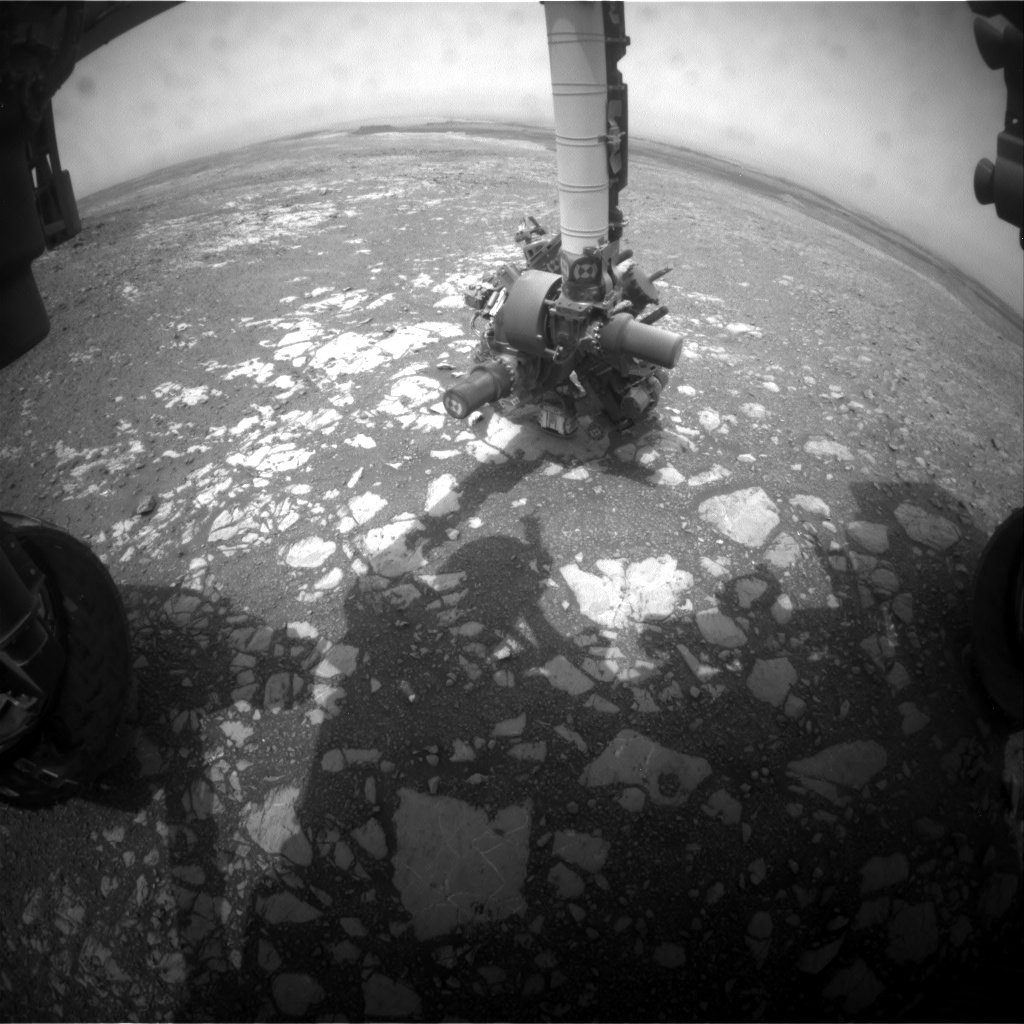Nasa's Mars rover Curiosity acquired this image using its Front Hazard Avoidance Camera (Front Hazcam) on Sol 2169, at drive 2464, site number 72