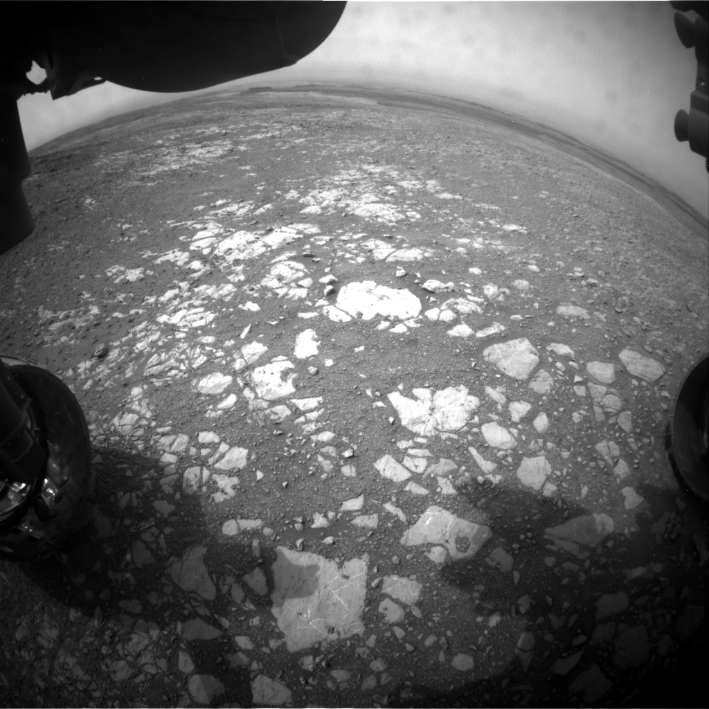 Nasa's Mars rover Curiosity acquired this image using its Front Hazard Avoidance Camera (Front Hazcam) on Sol 2169, at drive 2464, site number 72