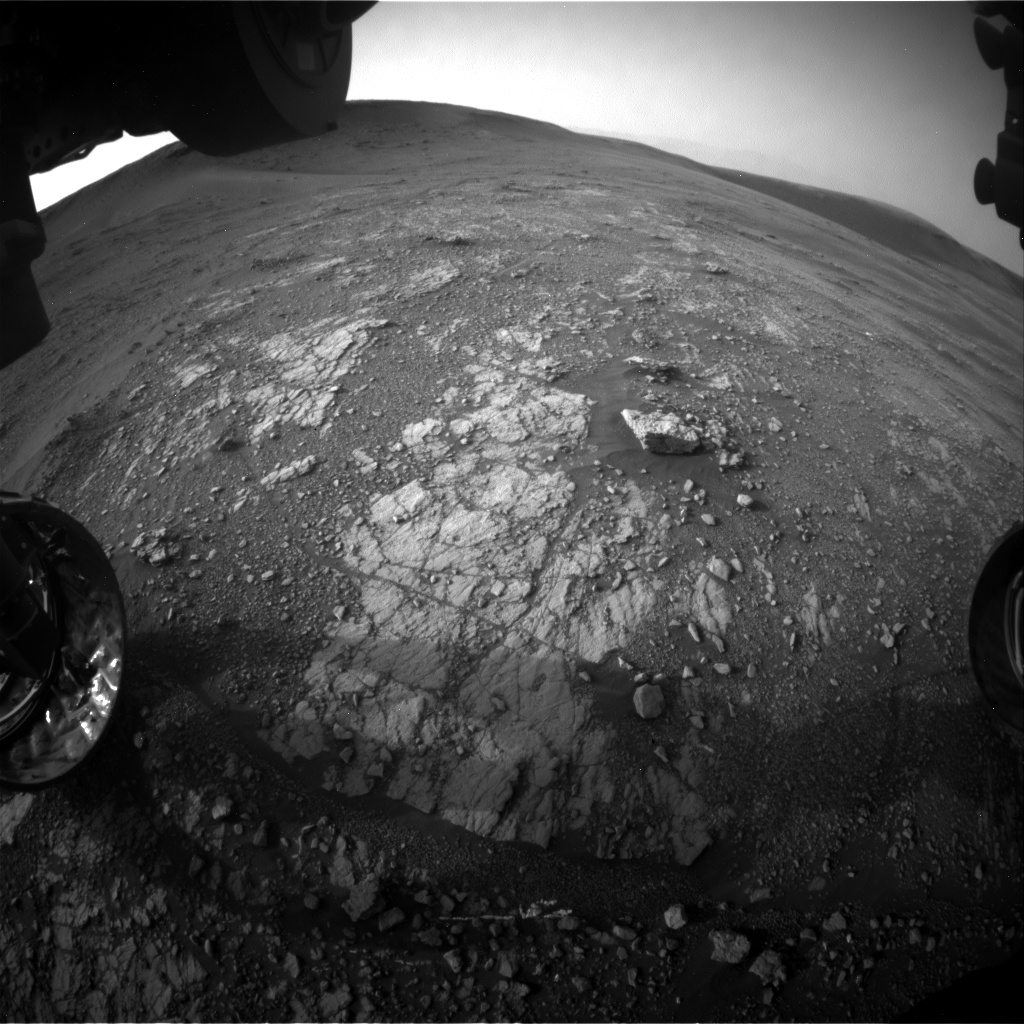 Nasa's Mars rover Curiosity acquired this image using its Front Hazard Avoidance Camera (Front Hazcam) on Sol 2356, at drive 456, site number 75