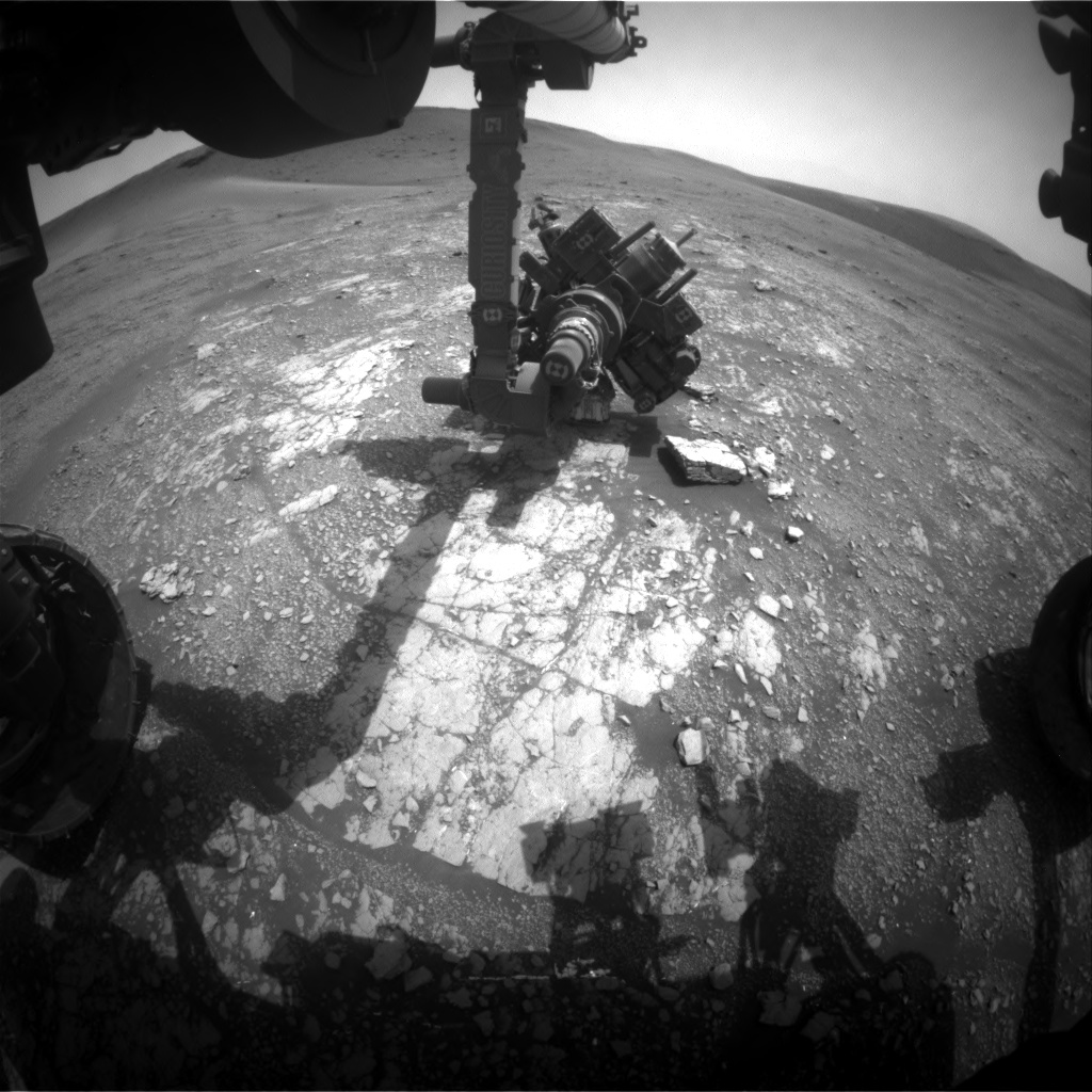 Nasa's Mars rover Curiosity acquired this image using its Front Hazard Avoidance Camera (Front Hazcam) on Sol 2357, at drive 456, site number 75