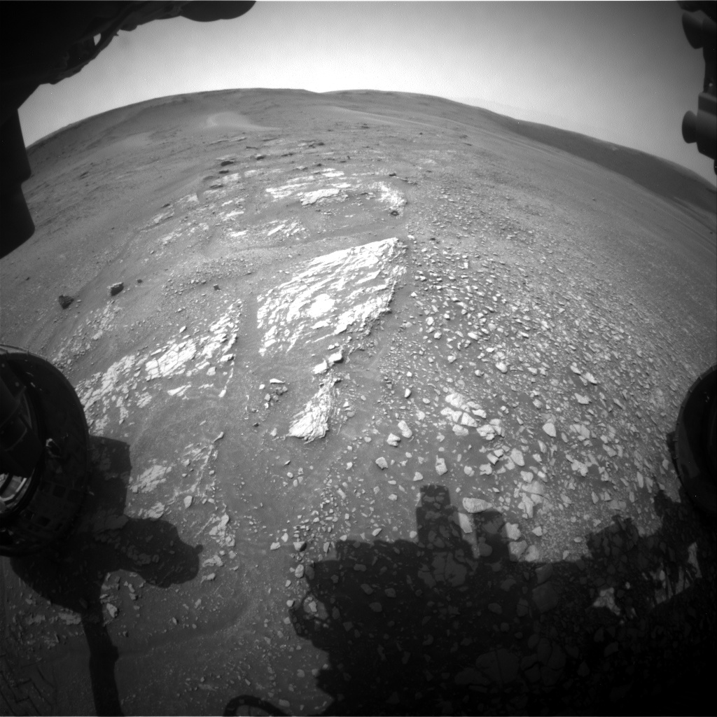 Nasa's Mars rover Curiosity acquired this image using its Front Hazard Avoidance Camera (Front Hazcam) on Sol 2357, at drive 750, site number 75