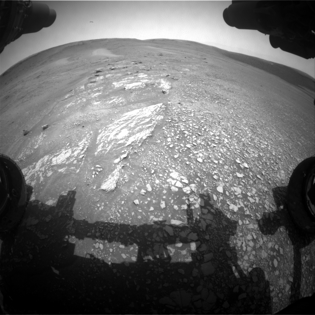 Nasa's Mars rover Curiosity acquired this image using its Front Hazard Avoidance Camera (Front Hazcam) on Sol 2358, at drive 750, site number 75