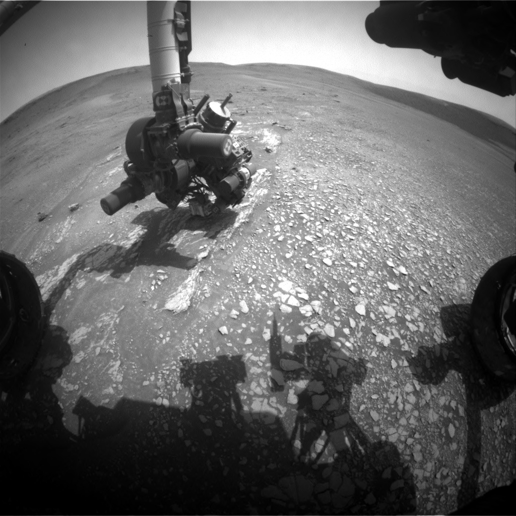 Nasa's Mars rover Curiosity acquired this image using its Front Hazard Avoidance Camera (Front Hazcam) on Sol 2359, at drive 750, site number 75