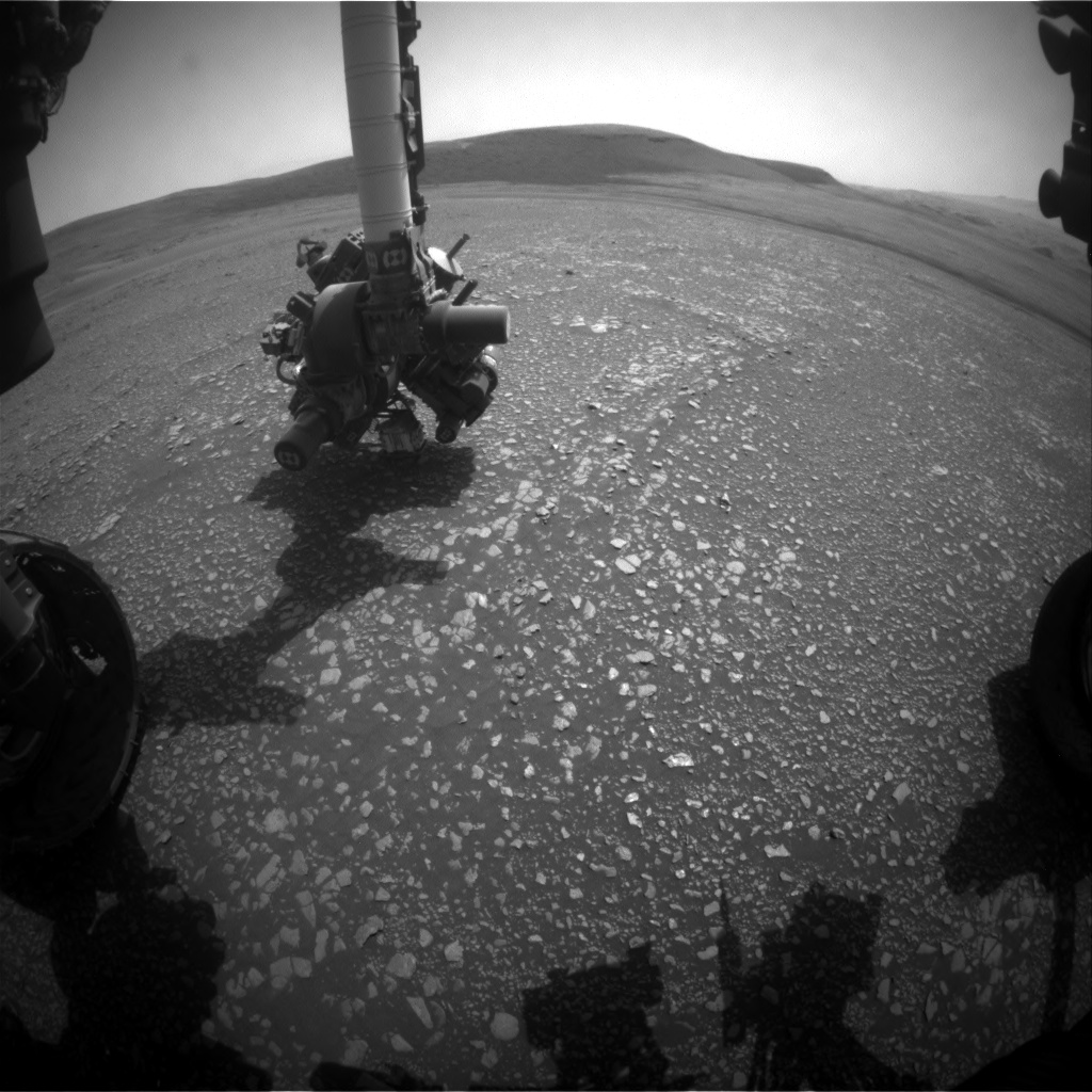 Nasa's Mars rover Curiosity acquired this image using its Front Hazard Avoidance Camera (Front Hazcam) on Sol 2361, at drive 936, site number 75