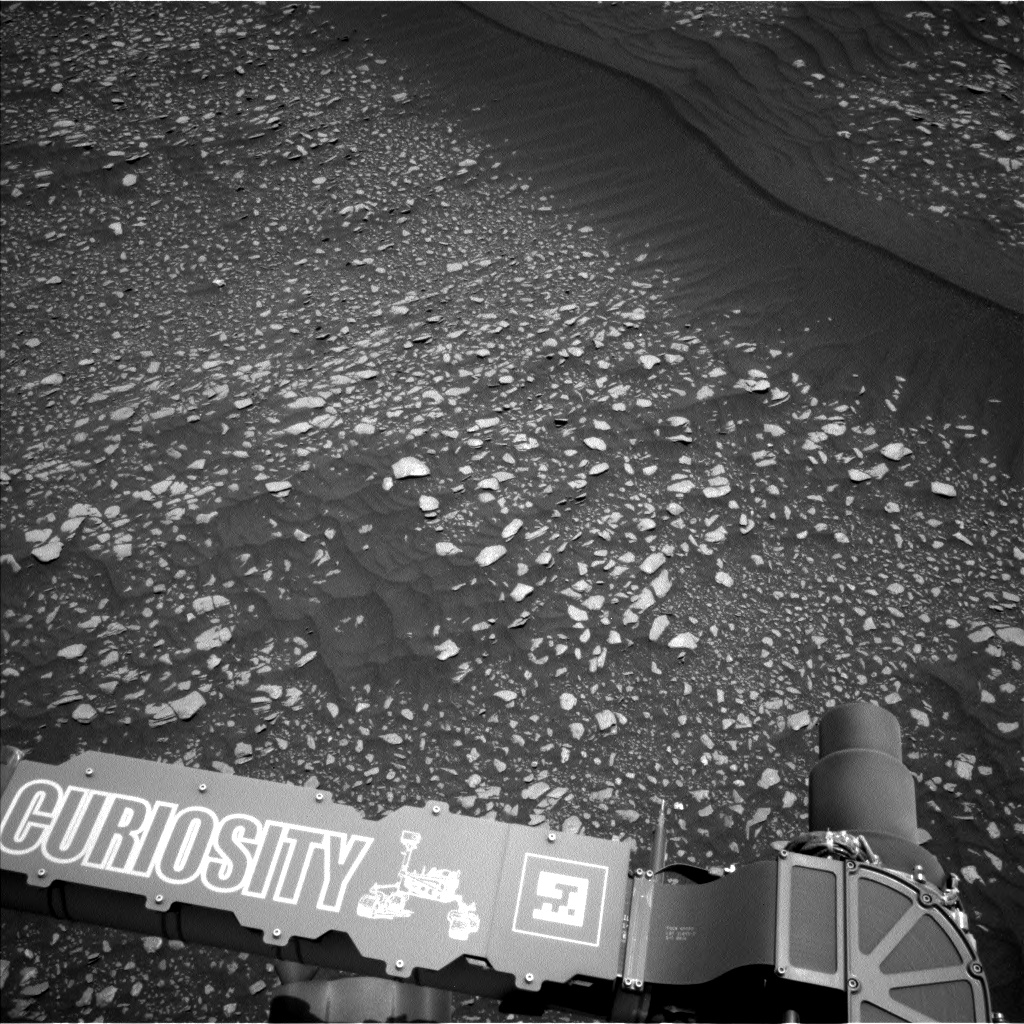 Nasa's Mars rover Curiosity acquired this image using its Left Navigation Camera on Sol 2362, at drive 1128, site number 75