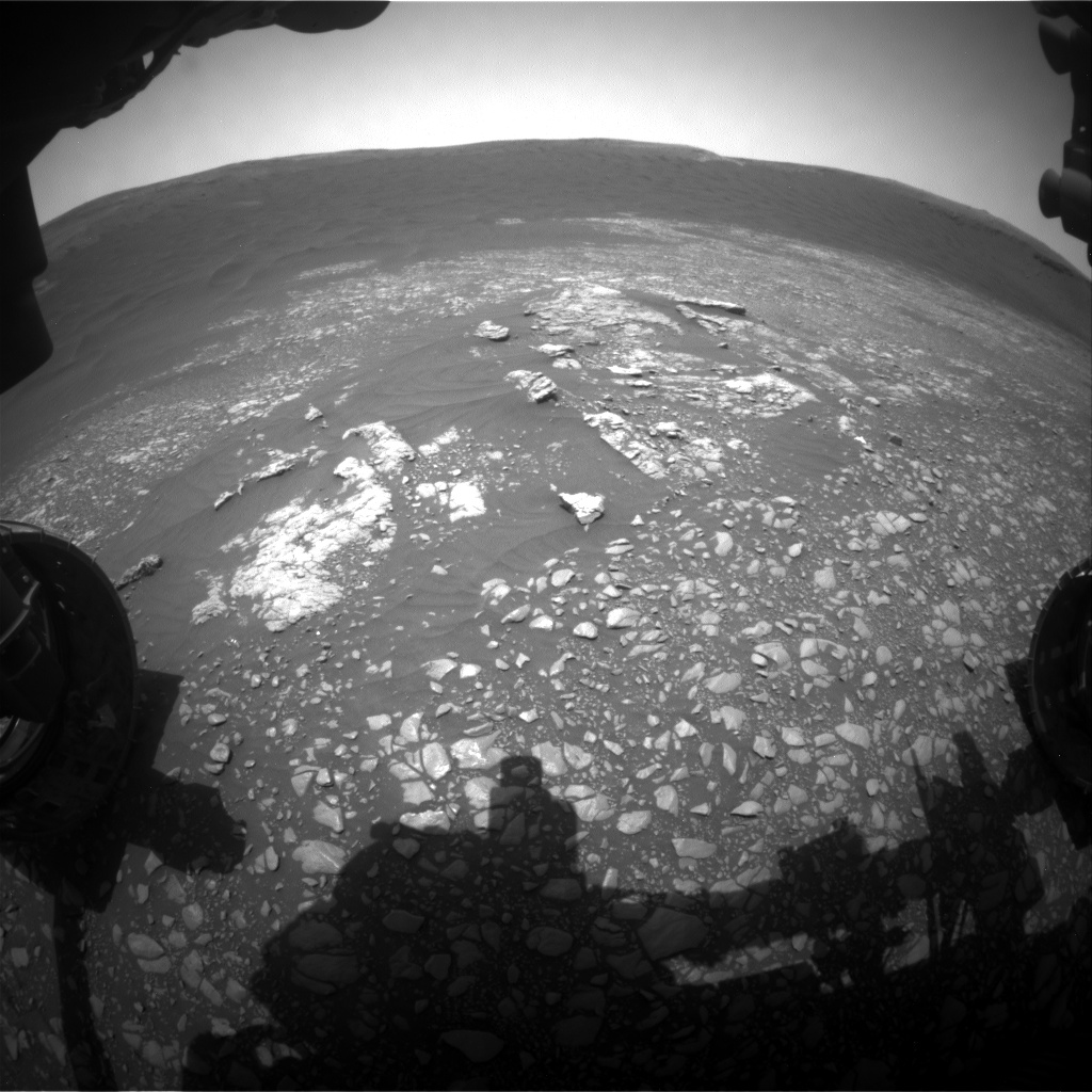 Nasa's Mars rover Curiosity acquired this image using its Front Hazard Avoidance Camera (Front Hazcam) on Sol 2364, at drive 1350, site number 75