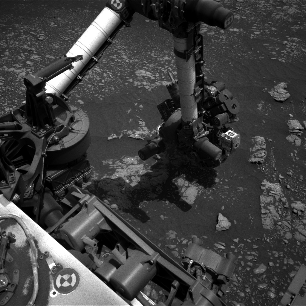 Nasa's Mars rover Curiosity acquired this image using its Left Navigation Camera on Sol 2365, at drive 1350, site number 75