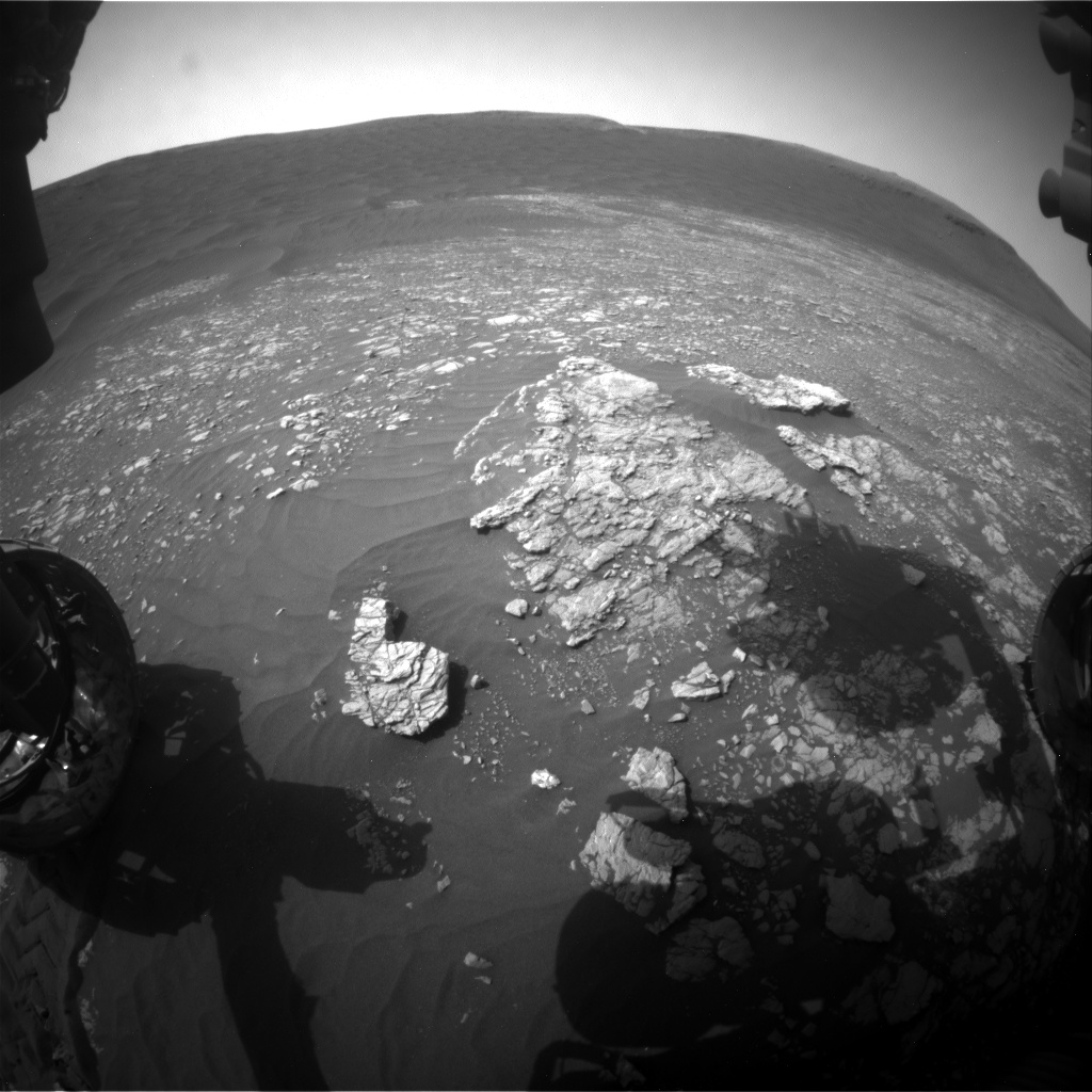 Nasa's Mars rover Curiosity acquired this image using its Front Hazard Avoidance Camera (Front Hazcam) on Sol 2367, at drive 1386, site number 75