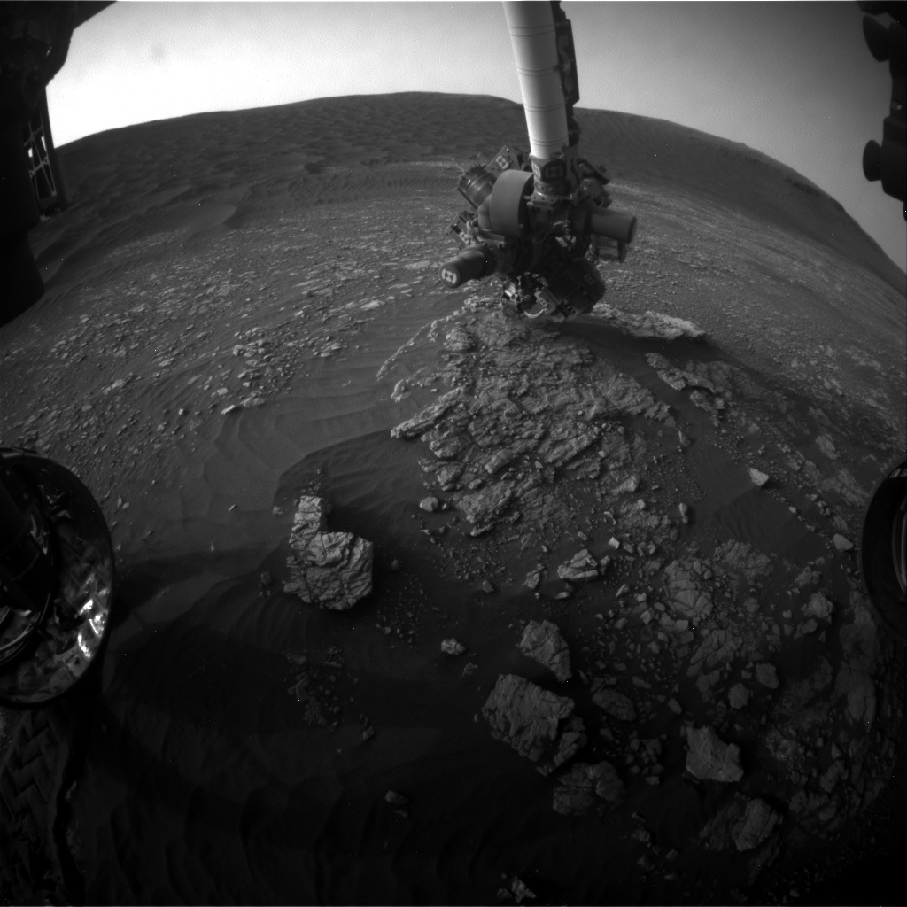 Nasa's Mars rover Curiosity acquired this image using its Front Hazard Avoidance Camera (Front Hazcam) on Sol 2367, at drive 1386, site number 75