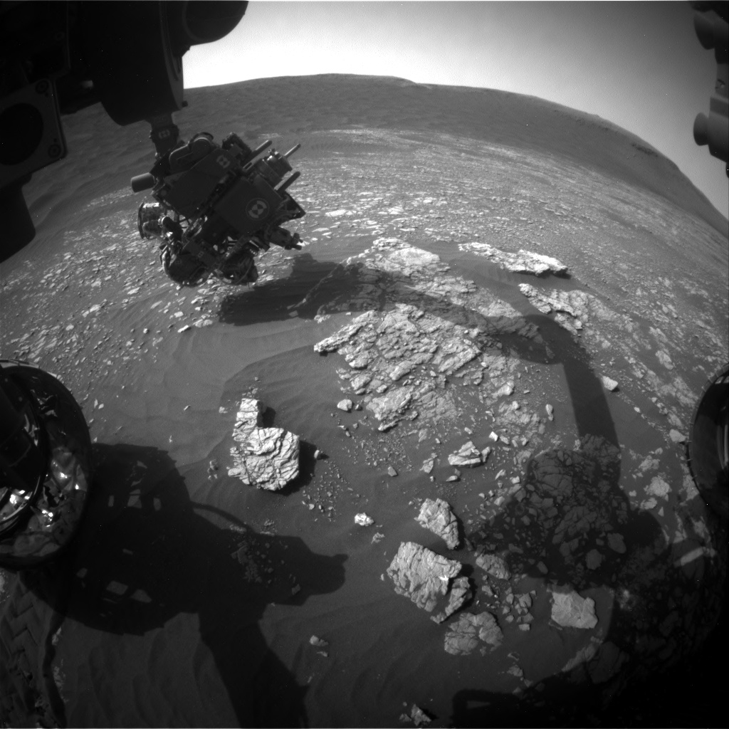 Nasa's Mars rover Curiosity acquired this image using its Front Hazard Avoidance Camera (Front Hazcam) on Sol 2369, at drive 1386, site number 75