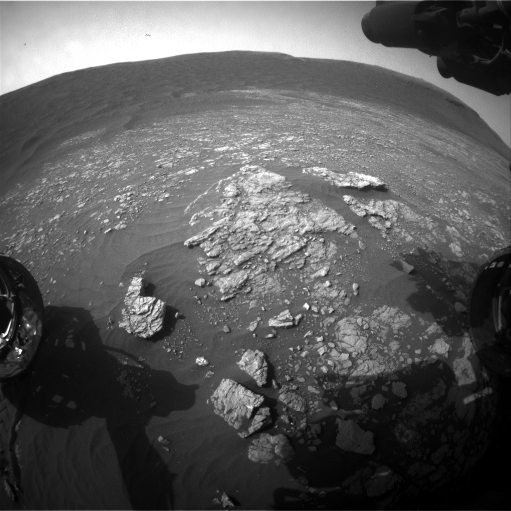 Nasa's Mars rover Curiosity acquired this image using its Front Hazard Avoidance Camera (Front Hazcam) on Sol 2369, at drive 1386, site number 75