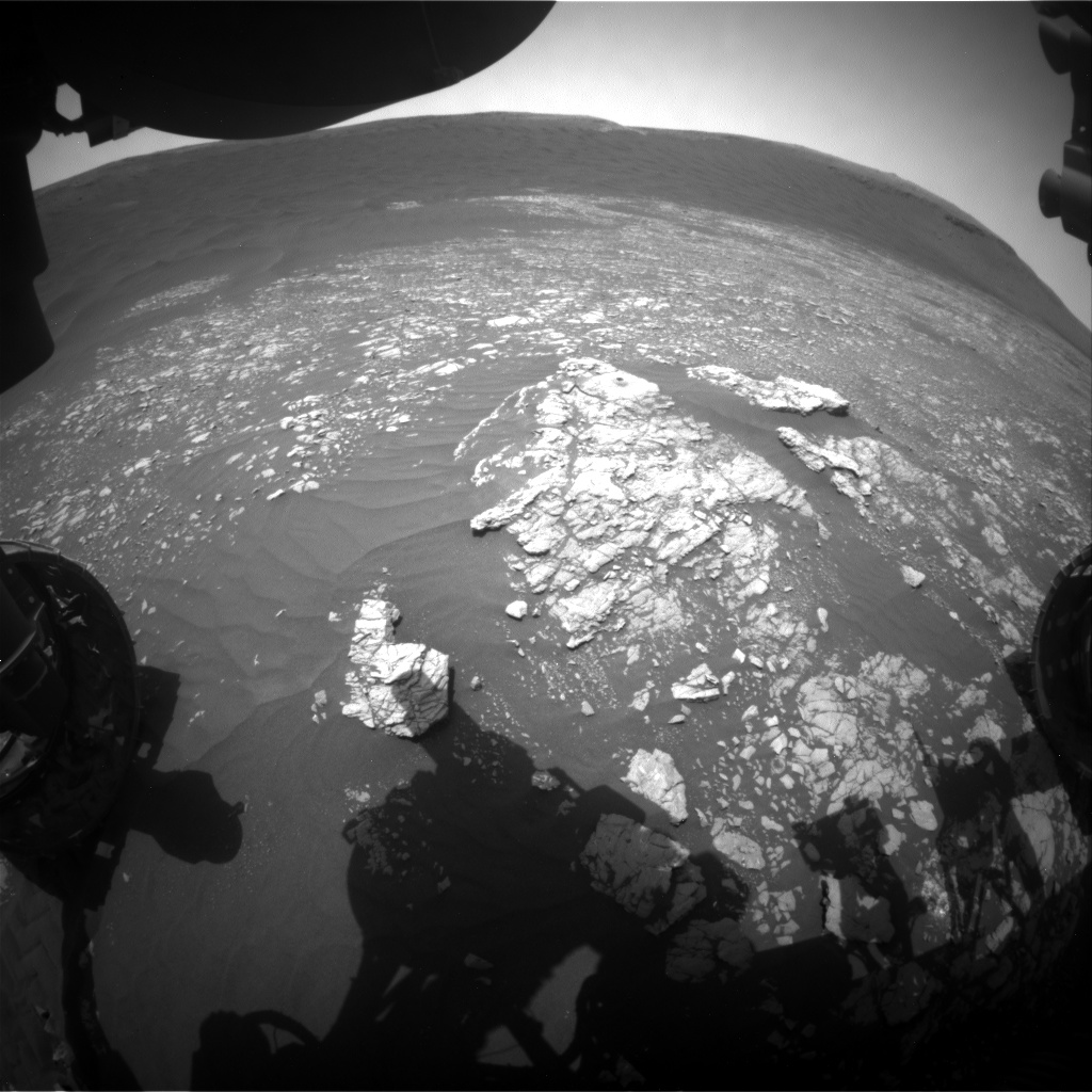 Nasa's Mars rover Curiosity acquired this image using its Front Hazard Avoidance Camera (Front Hazcam) on Sol 2372, at drive 1386, site number 75