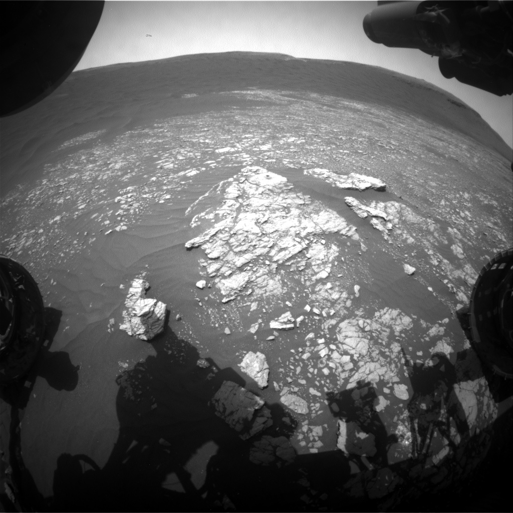 Nasa's Mars rover Curiosity acquired this image using its Front Hazard Avoidance Camera (Front Hazcam) on Sol 2372, at drive 1386, site number 75