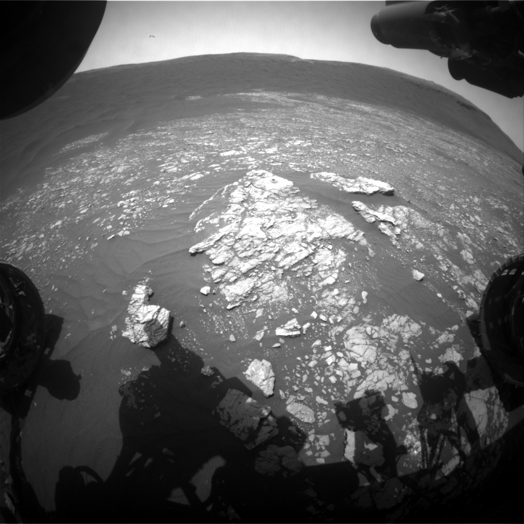 Nasa's Mars rover Curiosity acquired this image using its Front Hazard Avoidance Camera (Front Hazcam) on Sol 2374, at drive 1386, site number 75