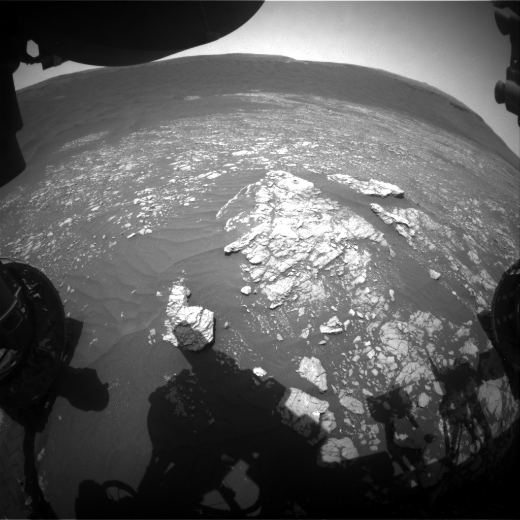 Nasa's Mars rover Curiosity acquired this image using its Front Hazard Avoidance Camera (Front Hazcam) on Sol 2376, at drive 1386, site number 75