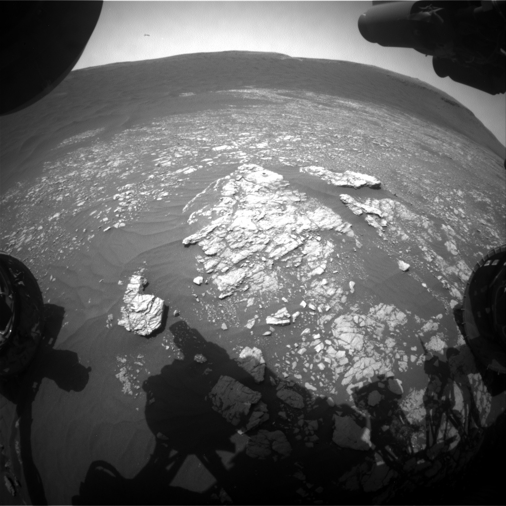 Nasa's Mars rover Curiosity acquired this image using its Front Hazard Avoidance Camera (Front Hazcam) on Sol 2377, at drive 1386, site number 75