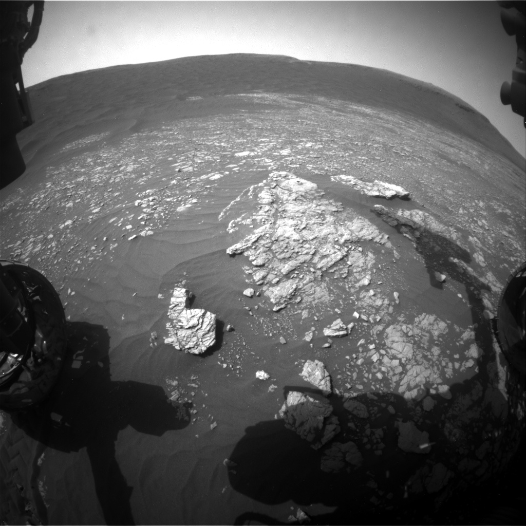 Nasa's Mars rover Curiosity acquired this image using its Front Hazard Avoidance Camera (Front Hazcam) on Sol 2378, at drive 1386, site number 75