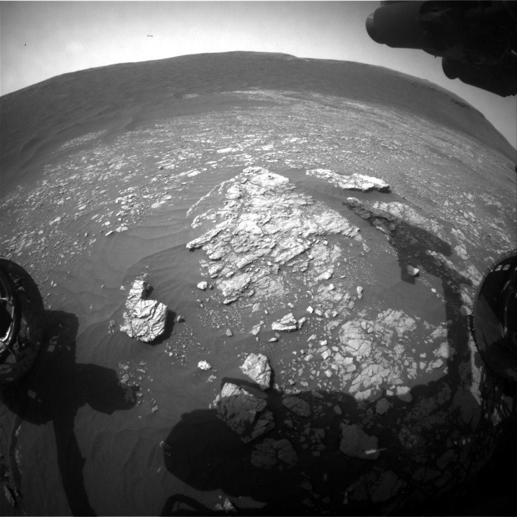 Nasa's Mars rover Curiosity acquired this image using its Front Hazard Avoidance Camera (Front Hazcam) on Sol 2378, at drive 1386, site number 75
