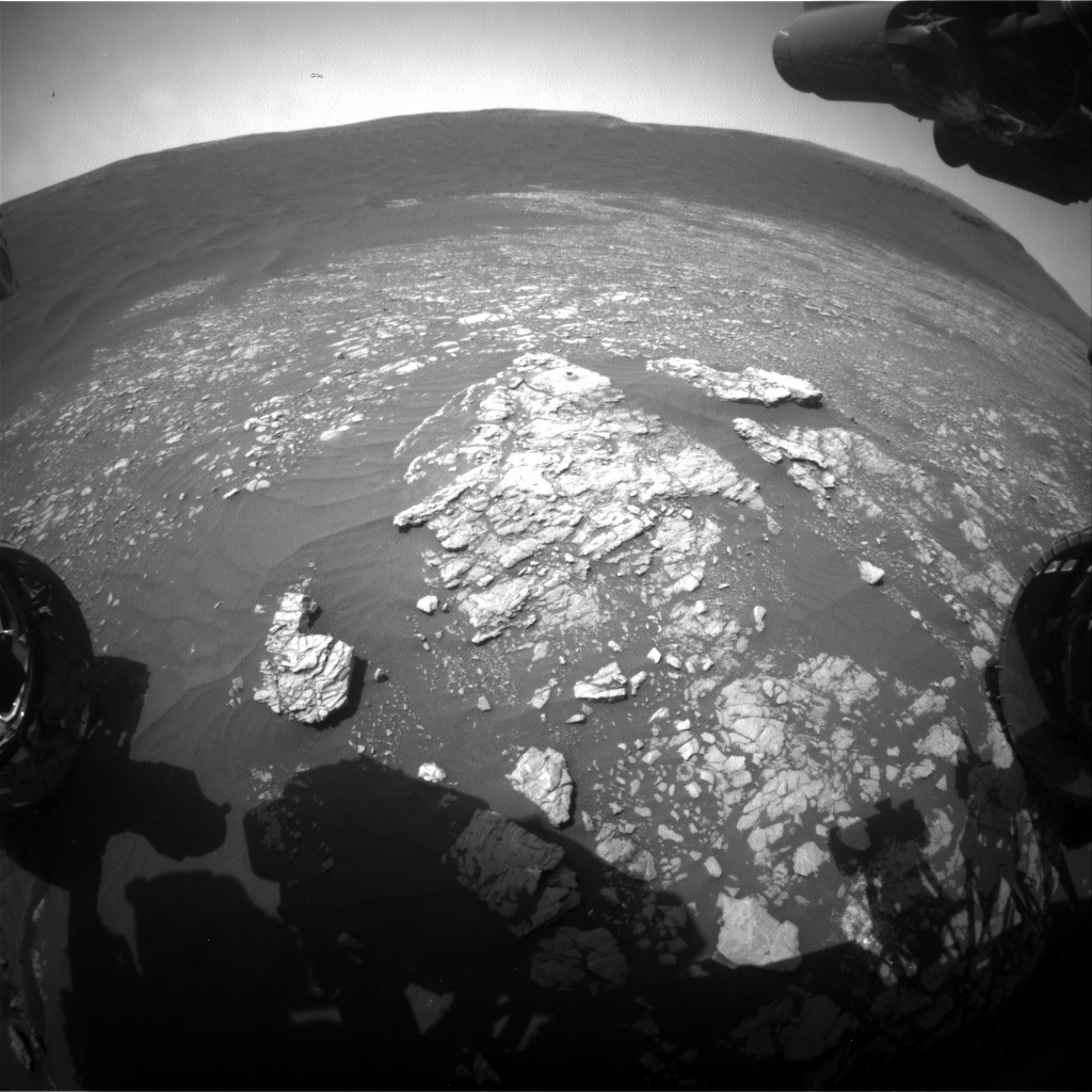 Nasa's Mars rover Curiosity acquired this image using its Front Hazard Avoidance Camera (Front Hazcam) on Sol 2380, at drive 1386, site number 75