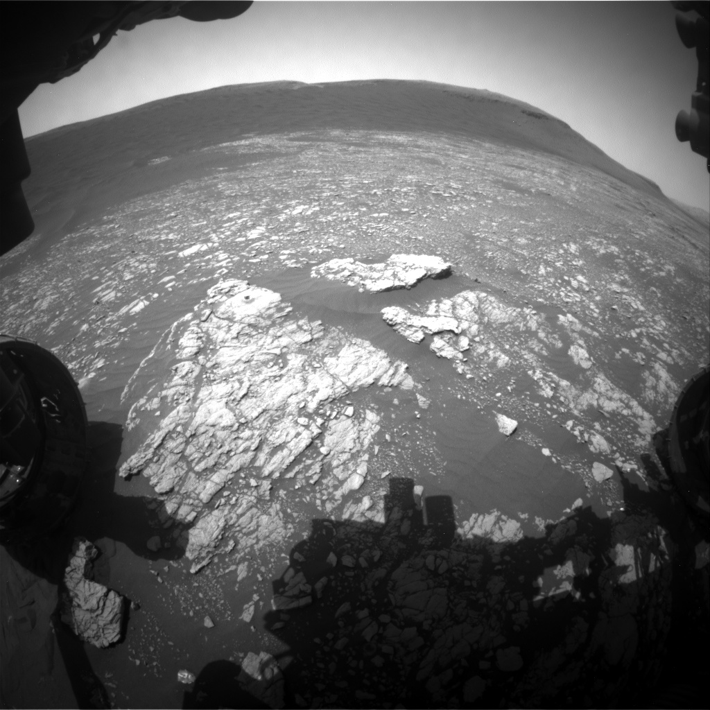 Nasa's Mars rover Curiosity acquired this image using its Front Hazard Avoidance Camera (Front Hazcam) on Sol 2381, at drive 1398, site number 75