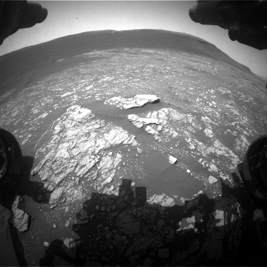 Nasa's Mars rover Curiosity acquired this image using its Front Hazard Avoidance Camera (Front Hazcam) on Sol 2381, at drive 1398, site number 75